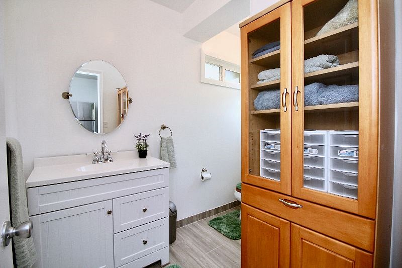 view toward bathroom