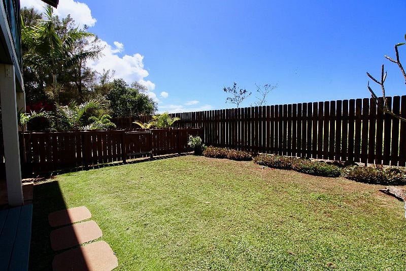 fenced yard