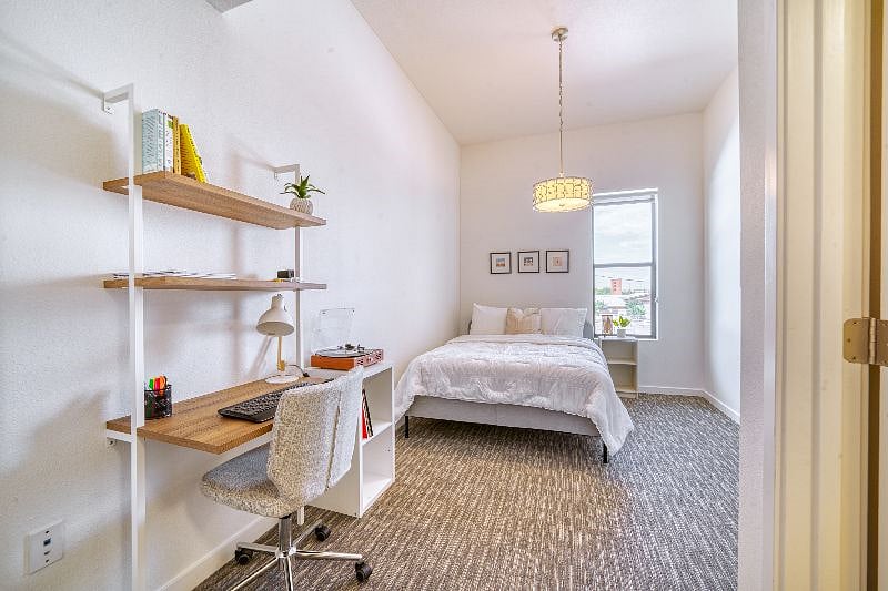 Remote work space in second bedroom