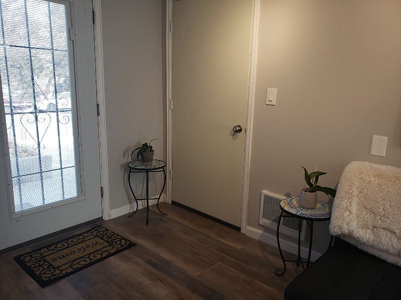 Door to attached garage where you can store your vehicles/bikes/ski equipment/ etc.