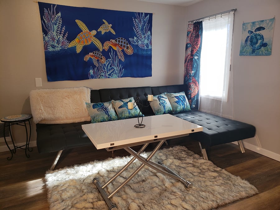 Living room with coffee table