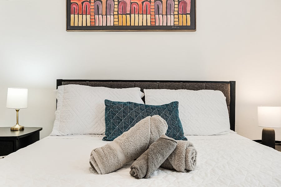 Charming and simple,fresh sheets, quiet nights, and a bed youll love.