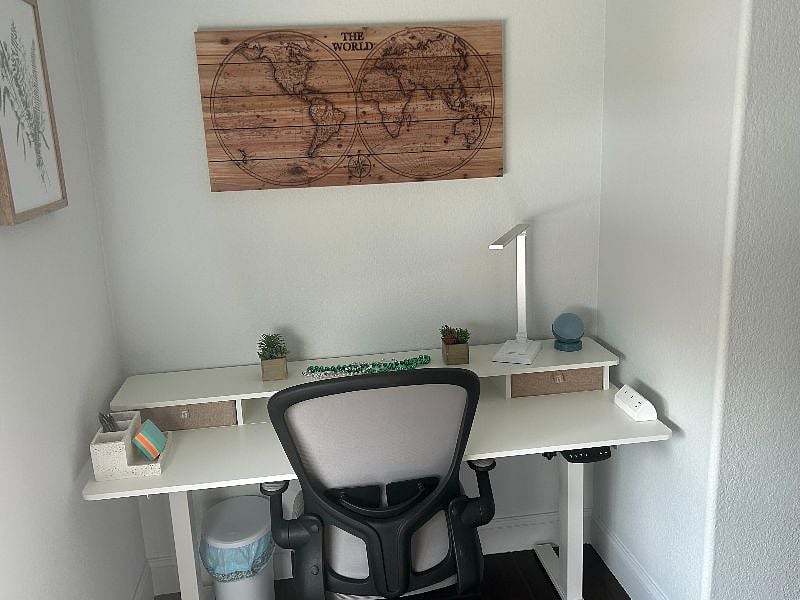 Sit/stand desk in second bedroom