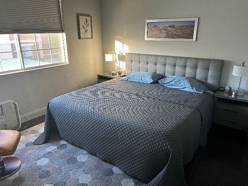 Primary bedroom, king bed