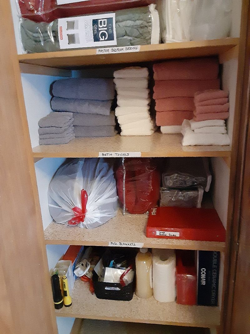 Supply/Bedding Closet