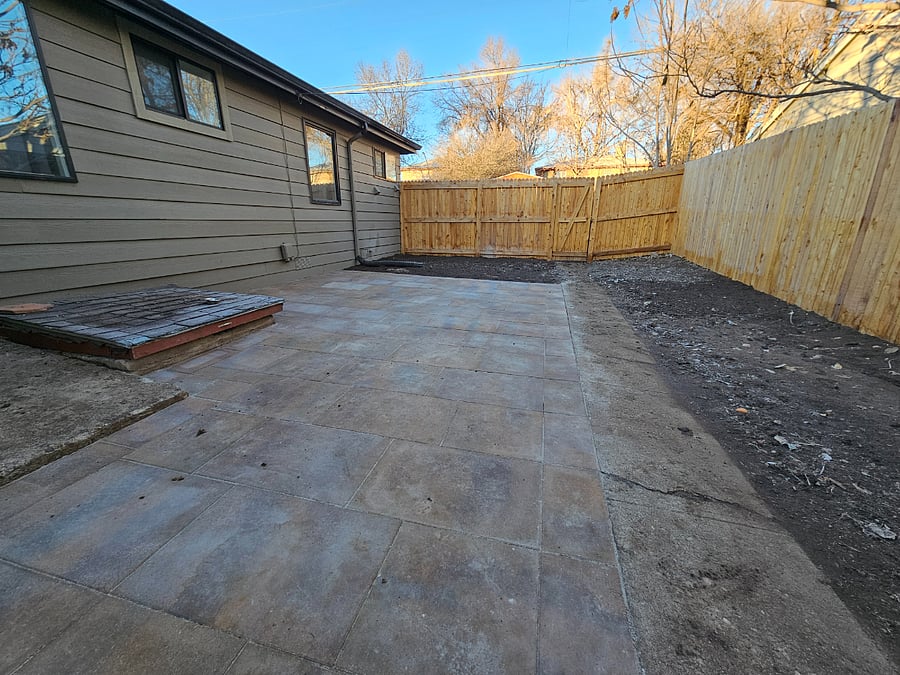 Back patio and privacy fence just installed Jan 2024 - updated photos with outdoor furniture to come in the spring