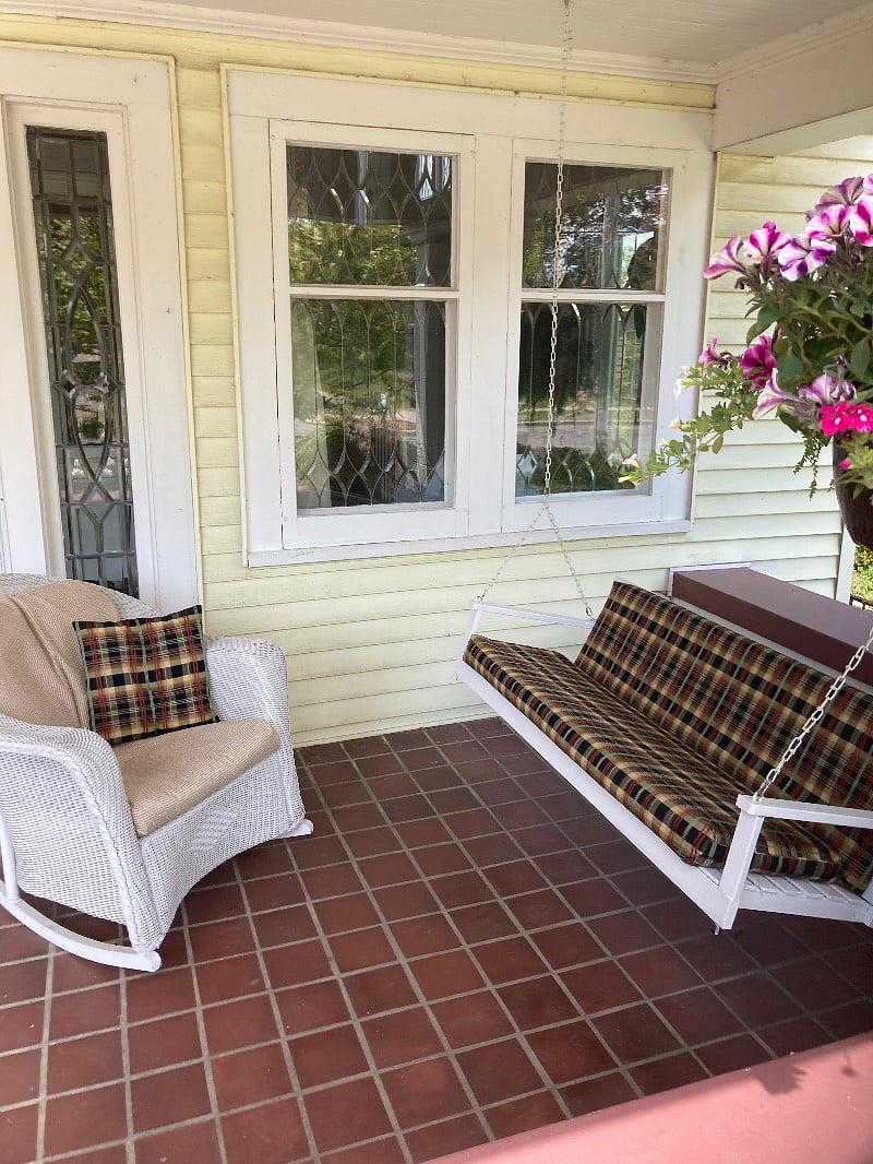 Delightful front porch for relaxing and escaping.