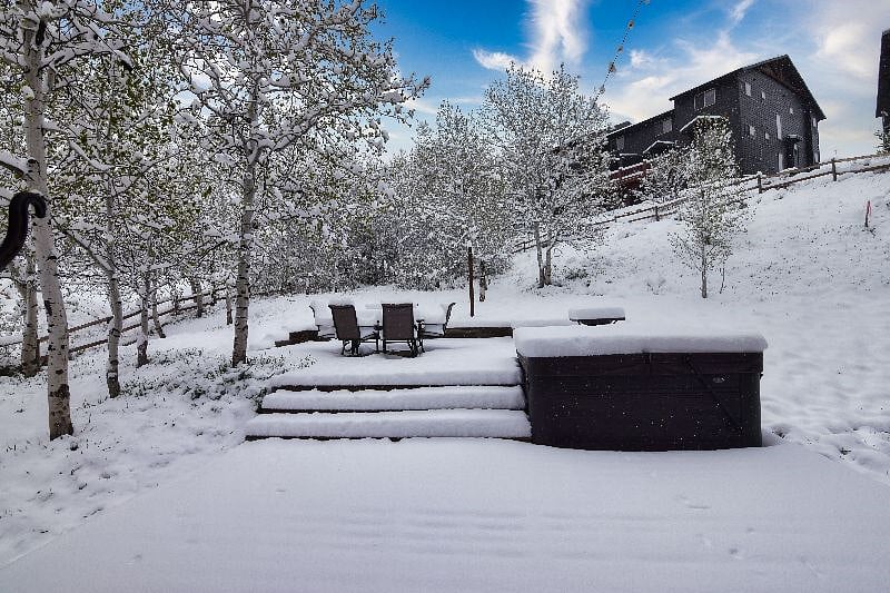 Backyard with Hot Tub