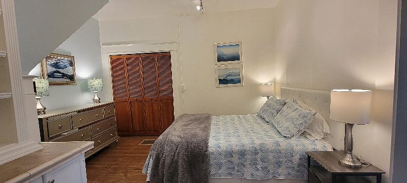 View of bedroom with queen bed