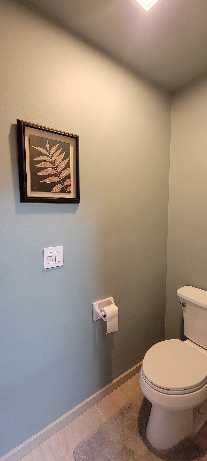 Separate room for toilet with pocket door