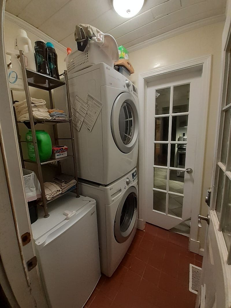 Laundry area is shared and upstairs off the porch.