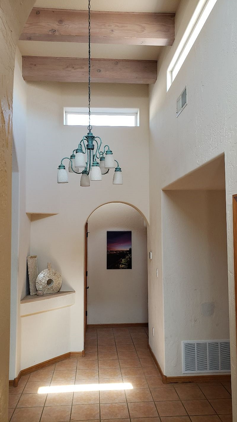 Vaulted ceilings and skylights give home a majestic feel.