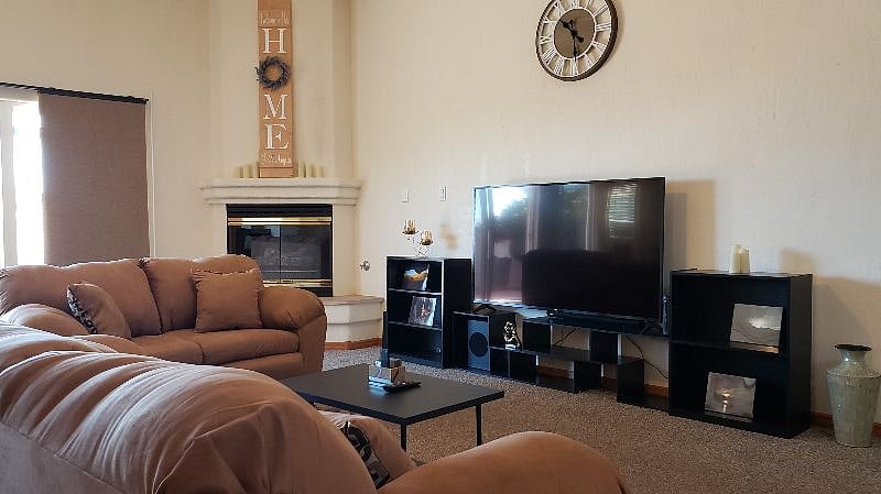 Recently furnished rooms have plenty of cubby space that let you personalize the home to your liking!