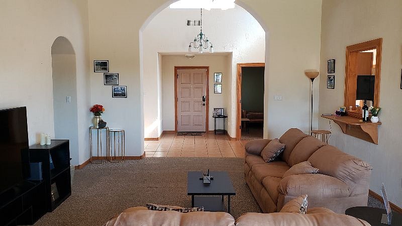 Grand, arched entryway offers you and your guests a warm welcome.