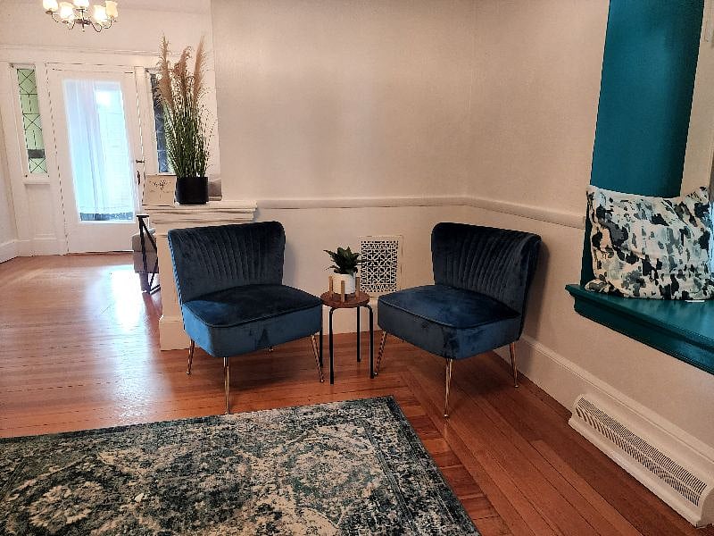 Sitting space in the living room.