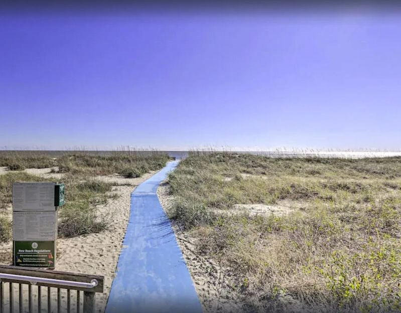 Private beach entrance.