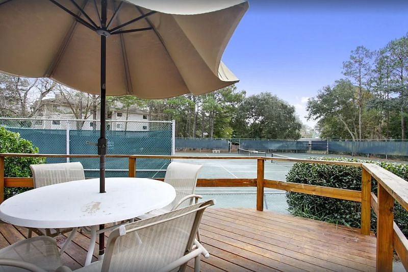 Clay tennis courts / pickleball courts. 