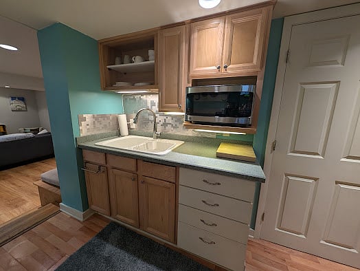 Kitchen Microwave and Sink