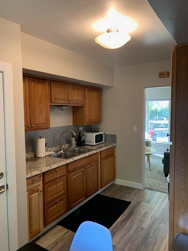 Kitchen view back into living area
