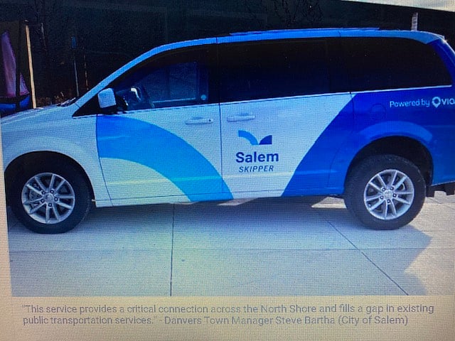 Local ride-share service covering Danvers , Salem and Beverly . Cost is $2.00