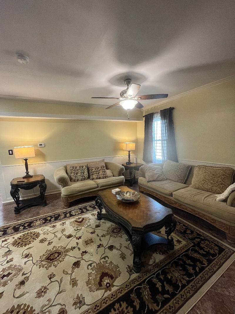 living room, dining room