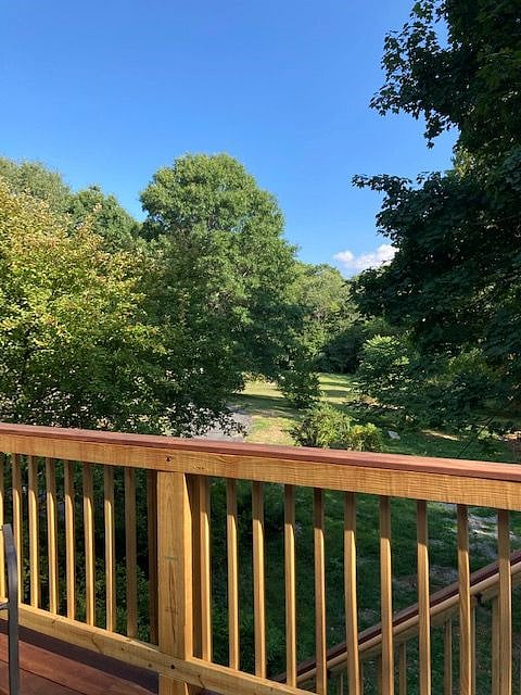 View of backyard from deck
