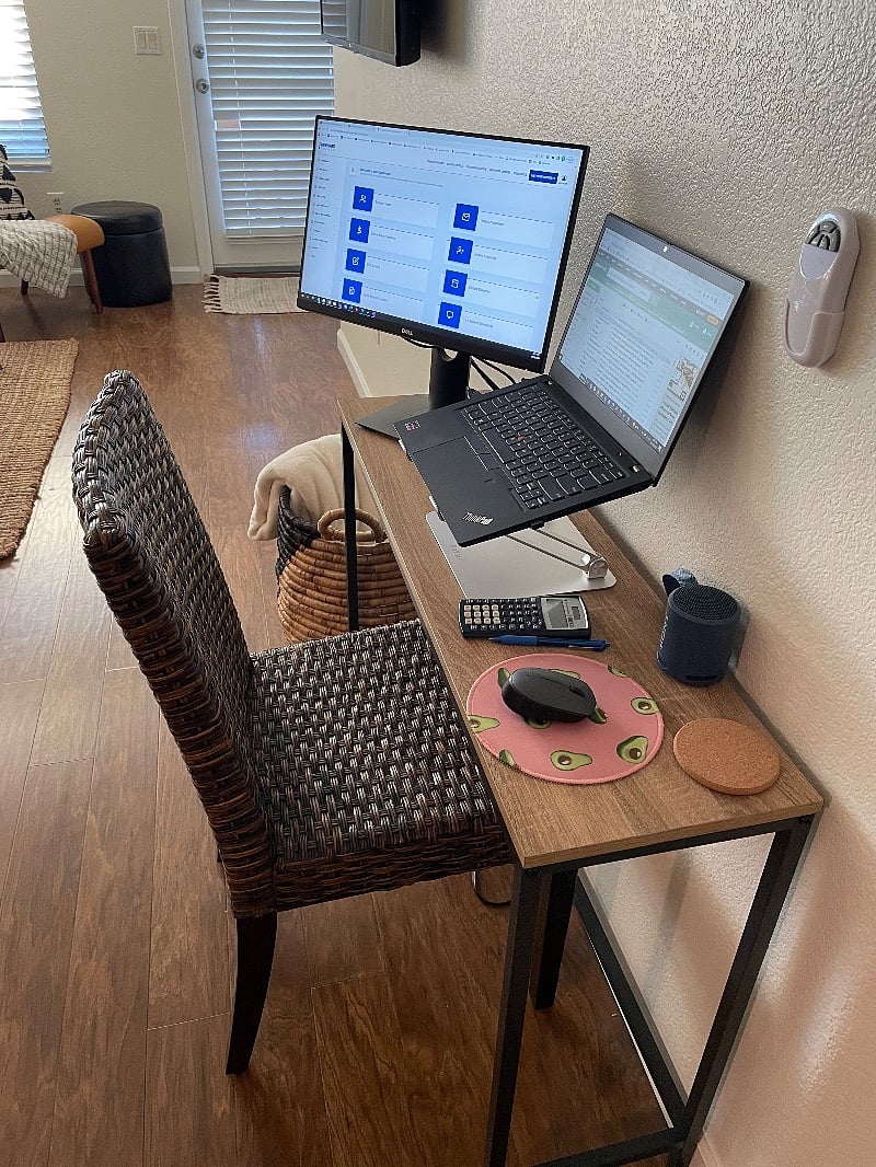 Dedicated work station with color monitor and fast WiFi.
