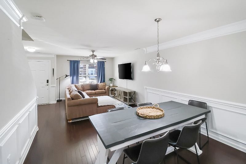 Unit 1 Dining and Living room spaces