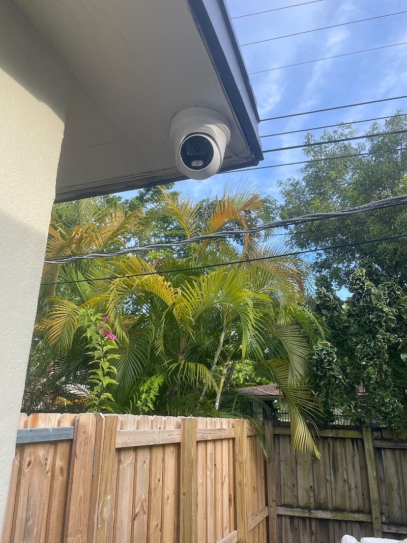 Security cameras around the perimeter