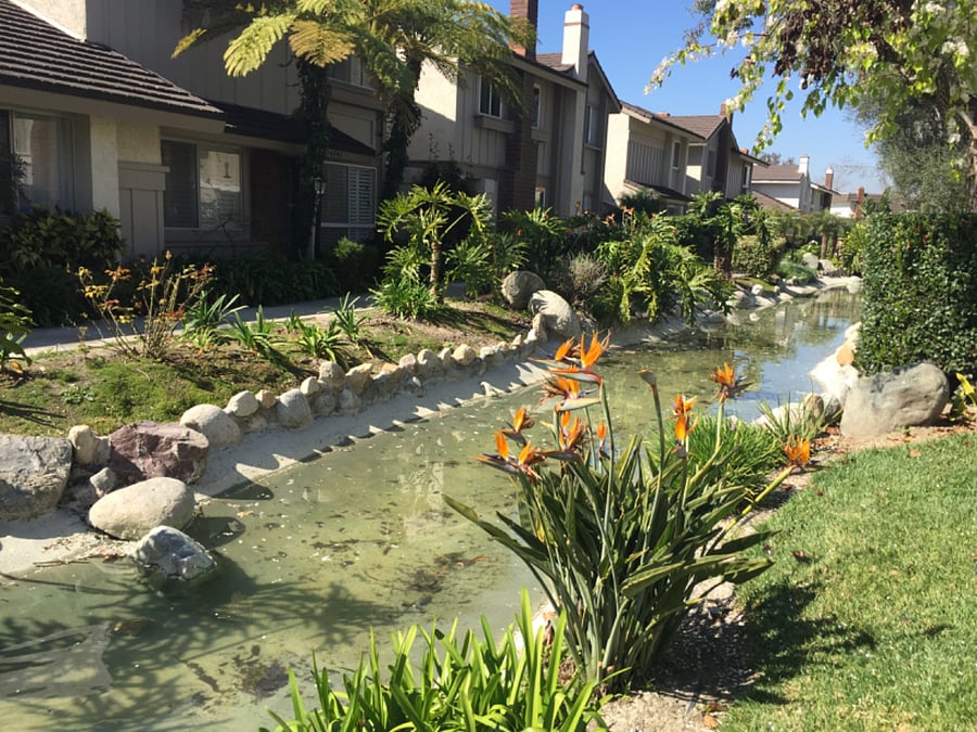 Parklike grounds with miles of walking paths
