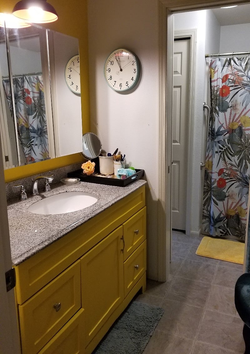 Bathroom sink & pocket door privacy