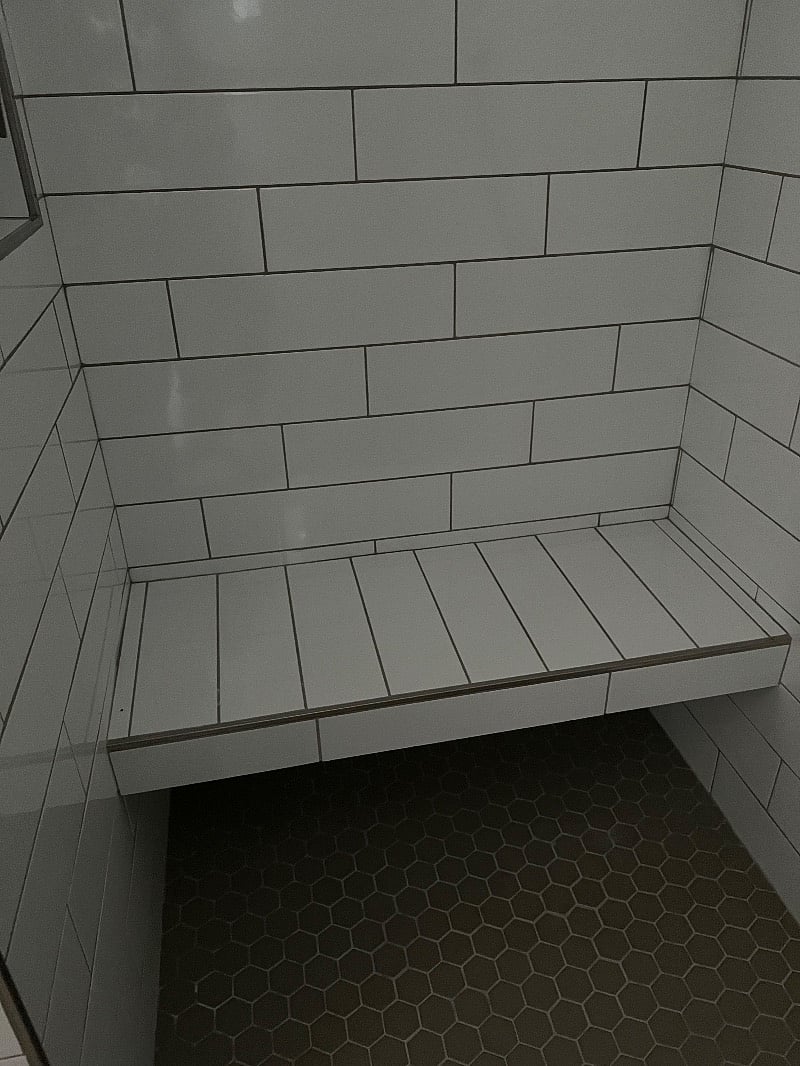 Bench in shower