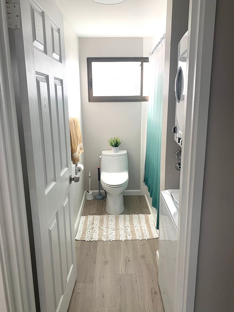 Free washer and dryer in unit.