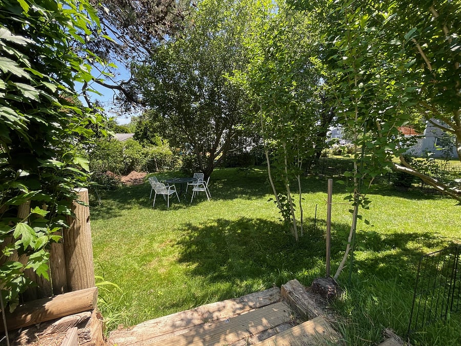 Large fenced in back yard