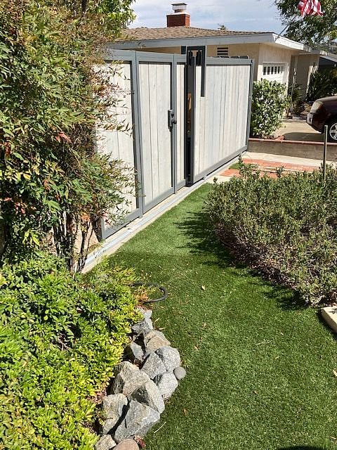 Front path to Lily Pad before locked gate to side path