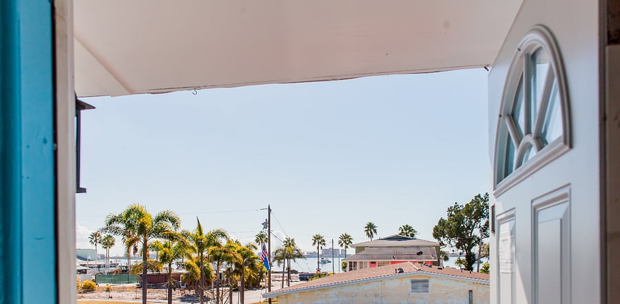 Partial beach view from front door