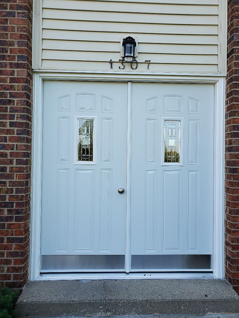 Building entrance facing golf course