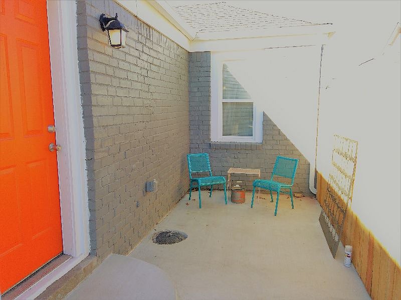 Gathering place in back of duplex