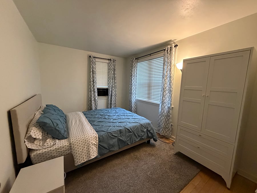 Bedroom with queen bed