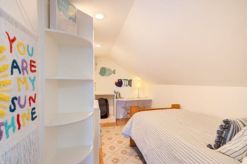 Second upstairs bedroom. Storage for clothes but no real closet.