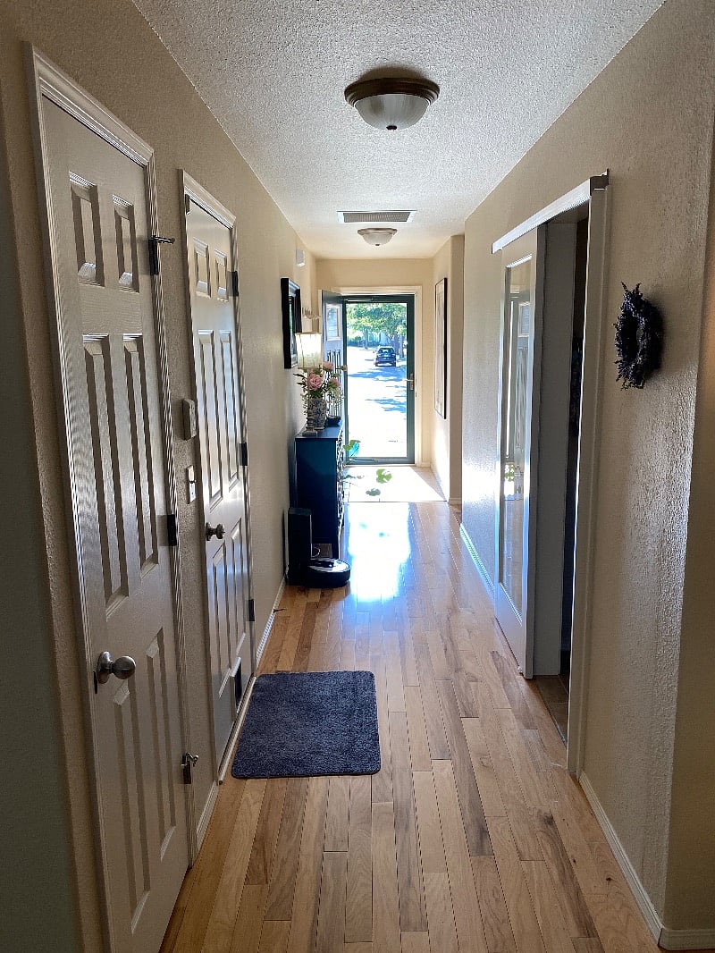 View to entry hall with secure storm door