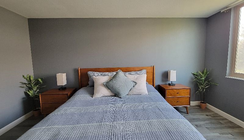 Primary Bedroom (photo taken before artwork and blackout curtains put up)