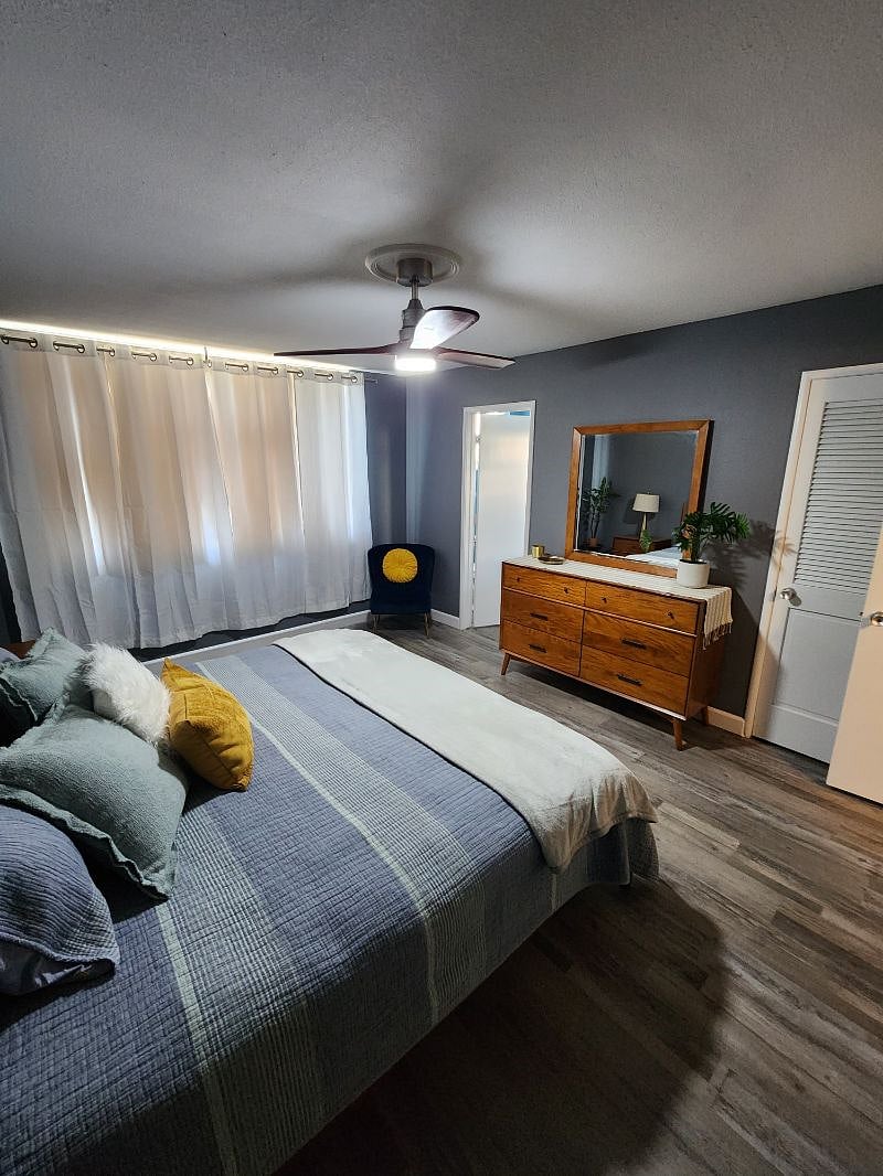 With Blackout curtains drawn