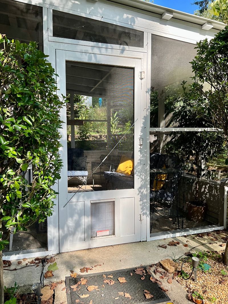 Door to you private screened in porch. 
