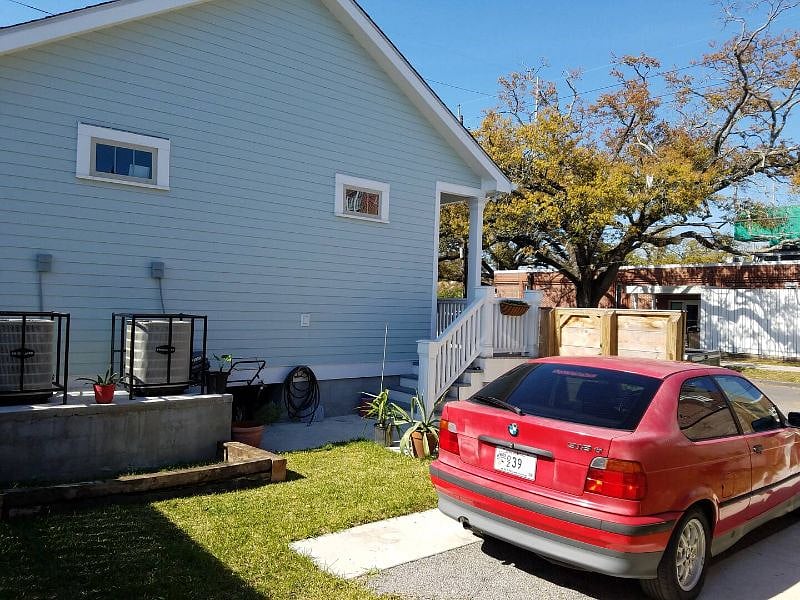 Parking area in the yard
