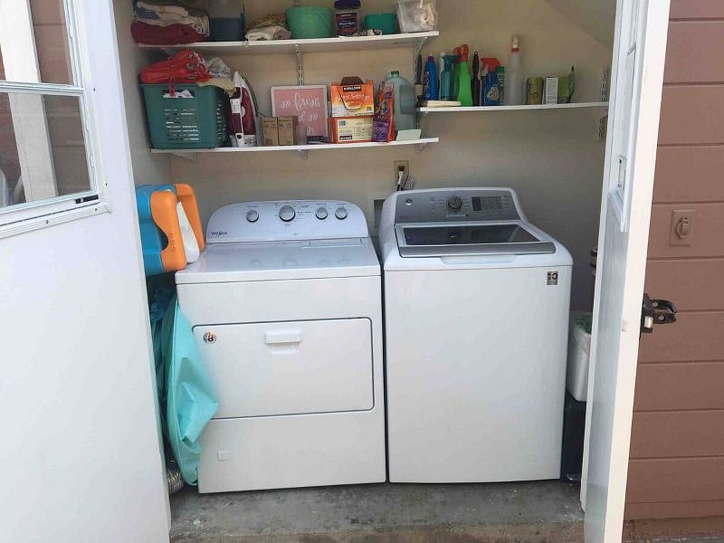 Laundry machines for your convenience.