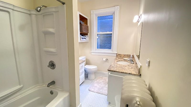 Shared full bath - right next door to your room.