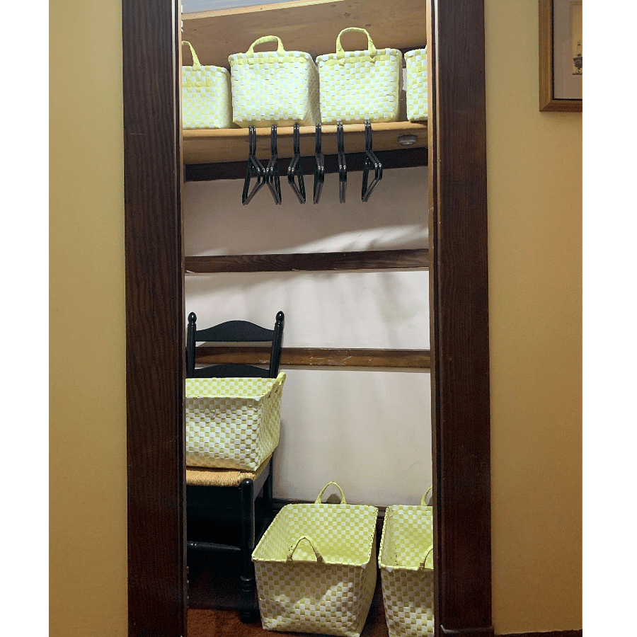 Private closet with fun organizers 