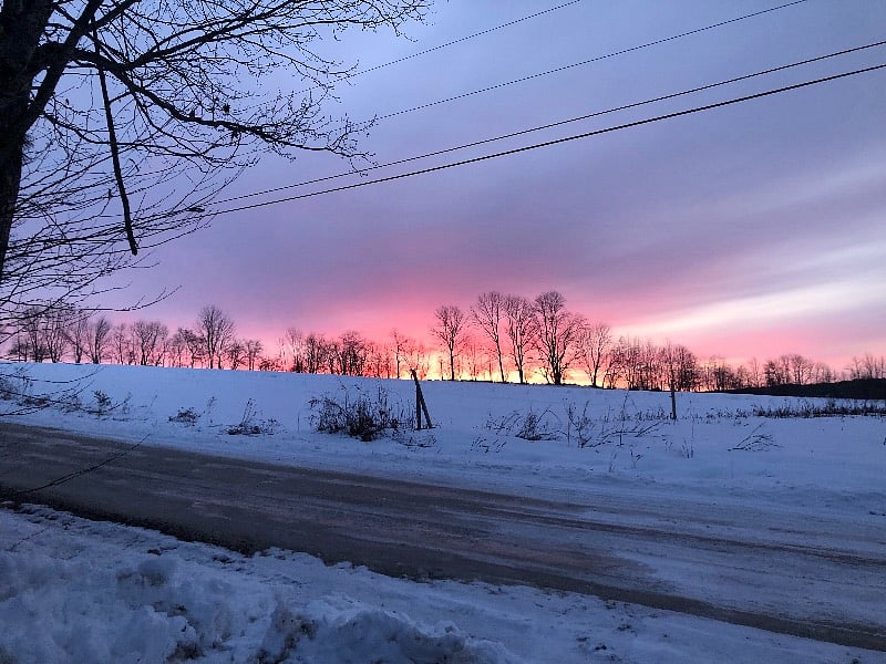 Sunrise on the farm