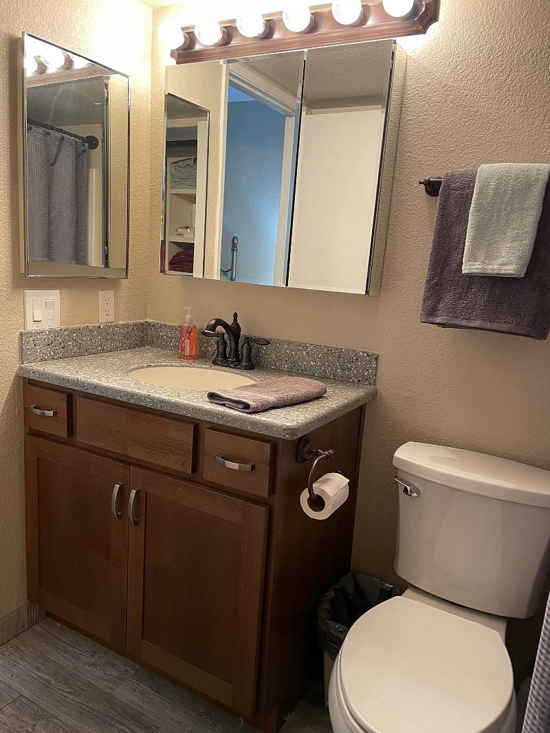 Primary bedroom attached bathroom